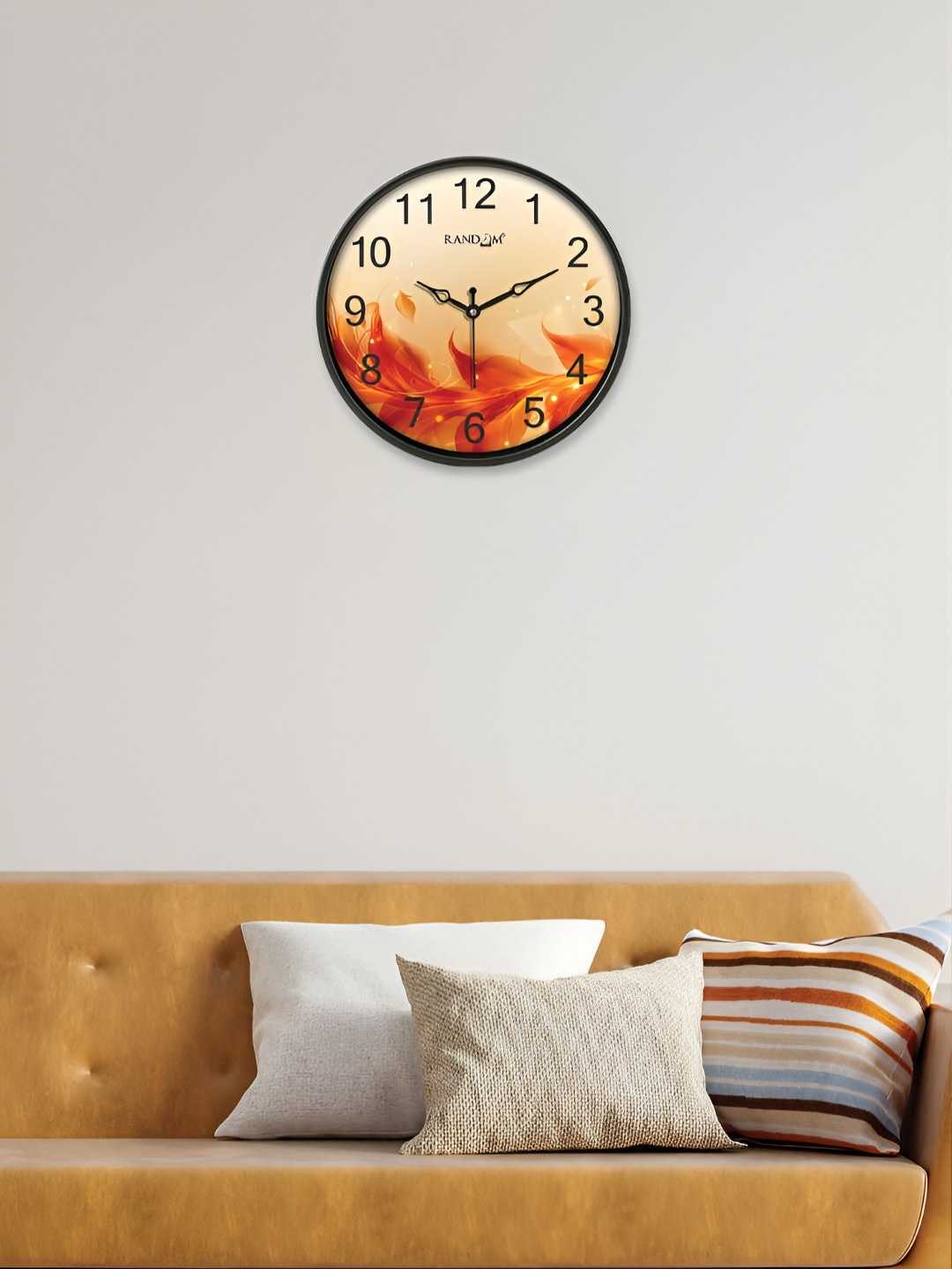 

Aura Black & Red Printed Contemporary Wall Clock
