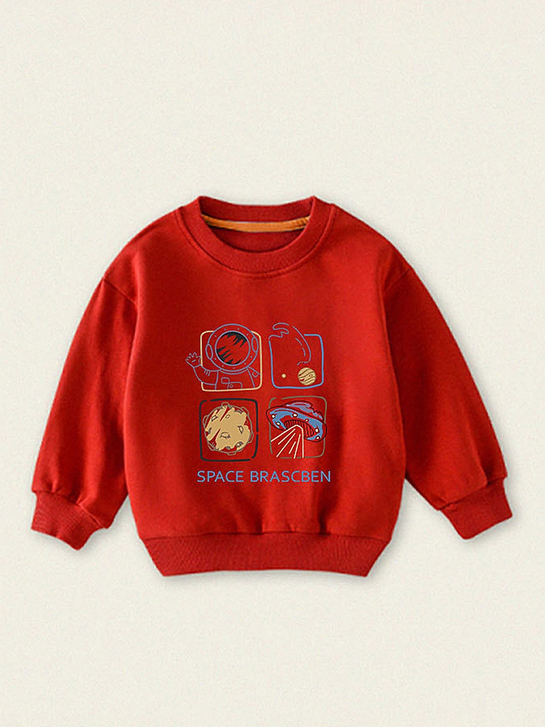 

LULU & SKY Girls Graphic Printed Sweatshirt, Red