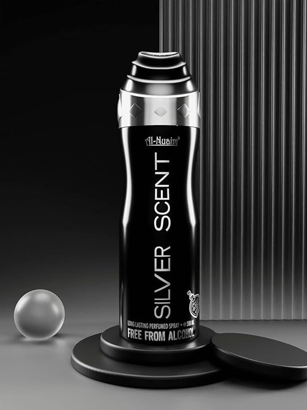 

Al-Nuaim Men Silver Scent Deodorant- 200 ml, Black