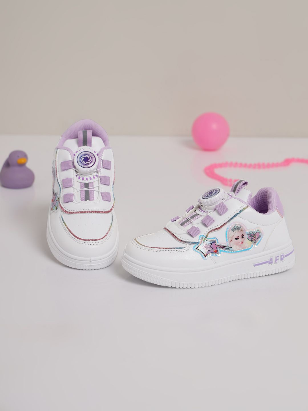 

Truffle Collection Kids Colourblocked PU Sneakers, Purple