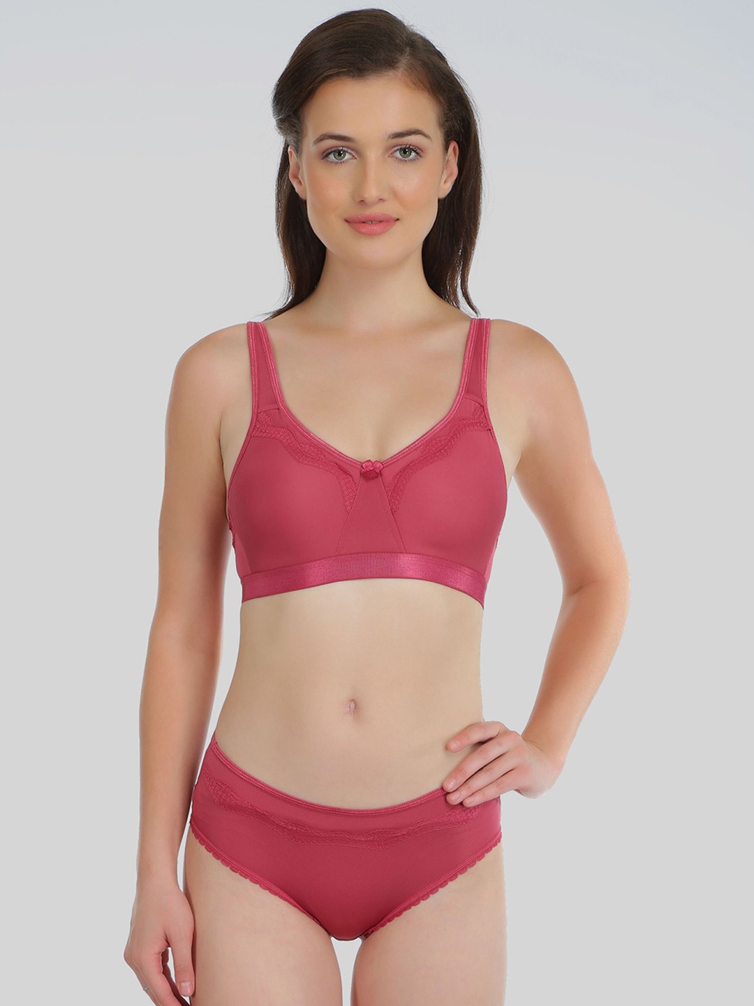 

DressBerry Women Non Padded Lingerie Set 5078, Rose