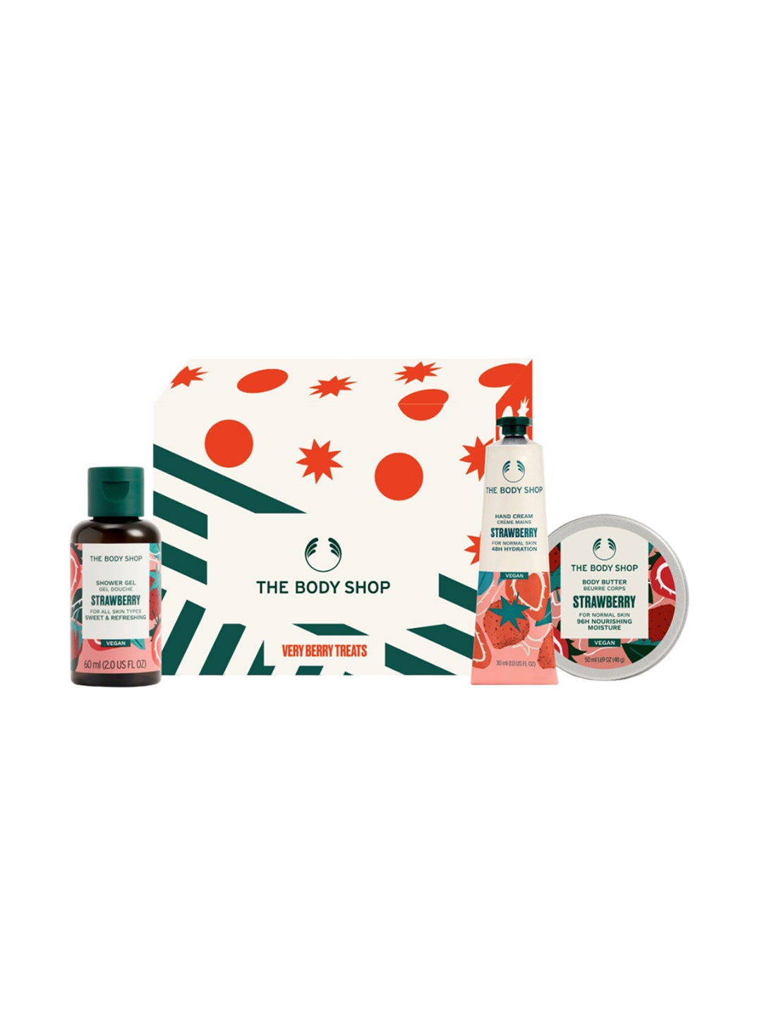 

THE BODY SHOP Very Berry Treats Trio Gift Box, Cream