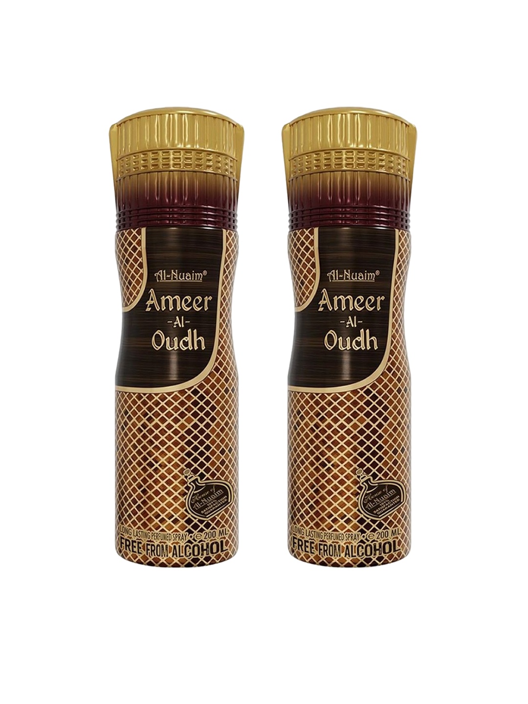 

Al-Nuaim Ameer Al Oudh Set Of 2 Deodorant - 200 ml Each, Brown