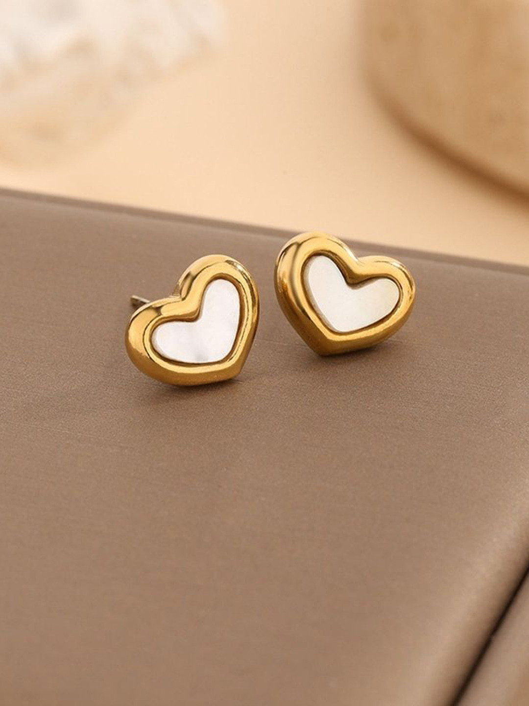 

MYKI Gold-Plated Stainless Steel Contemporary Studs Earrings
