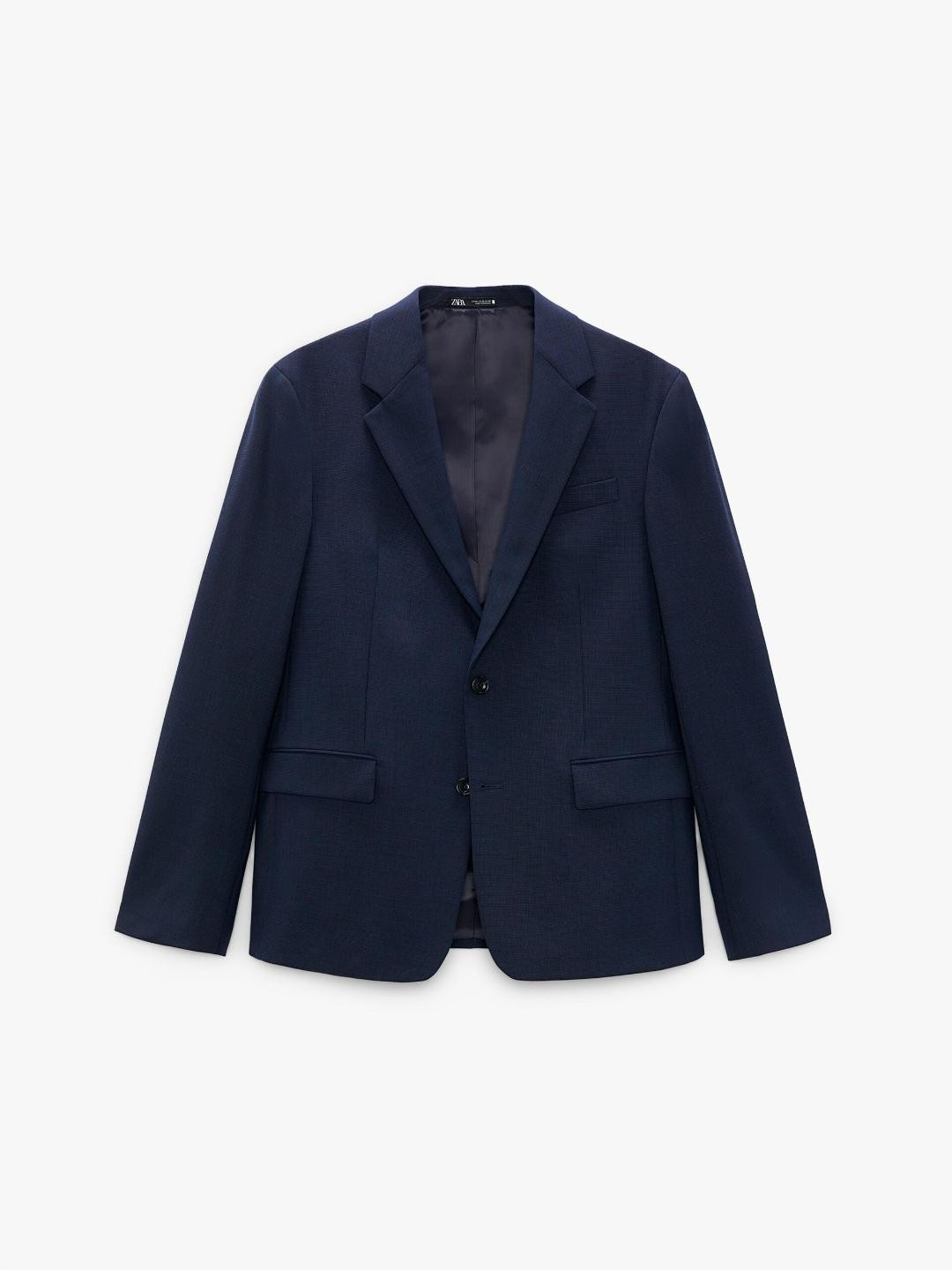 

ZARA Men Navy Blue Blazers