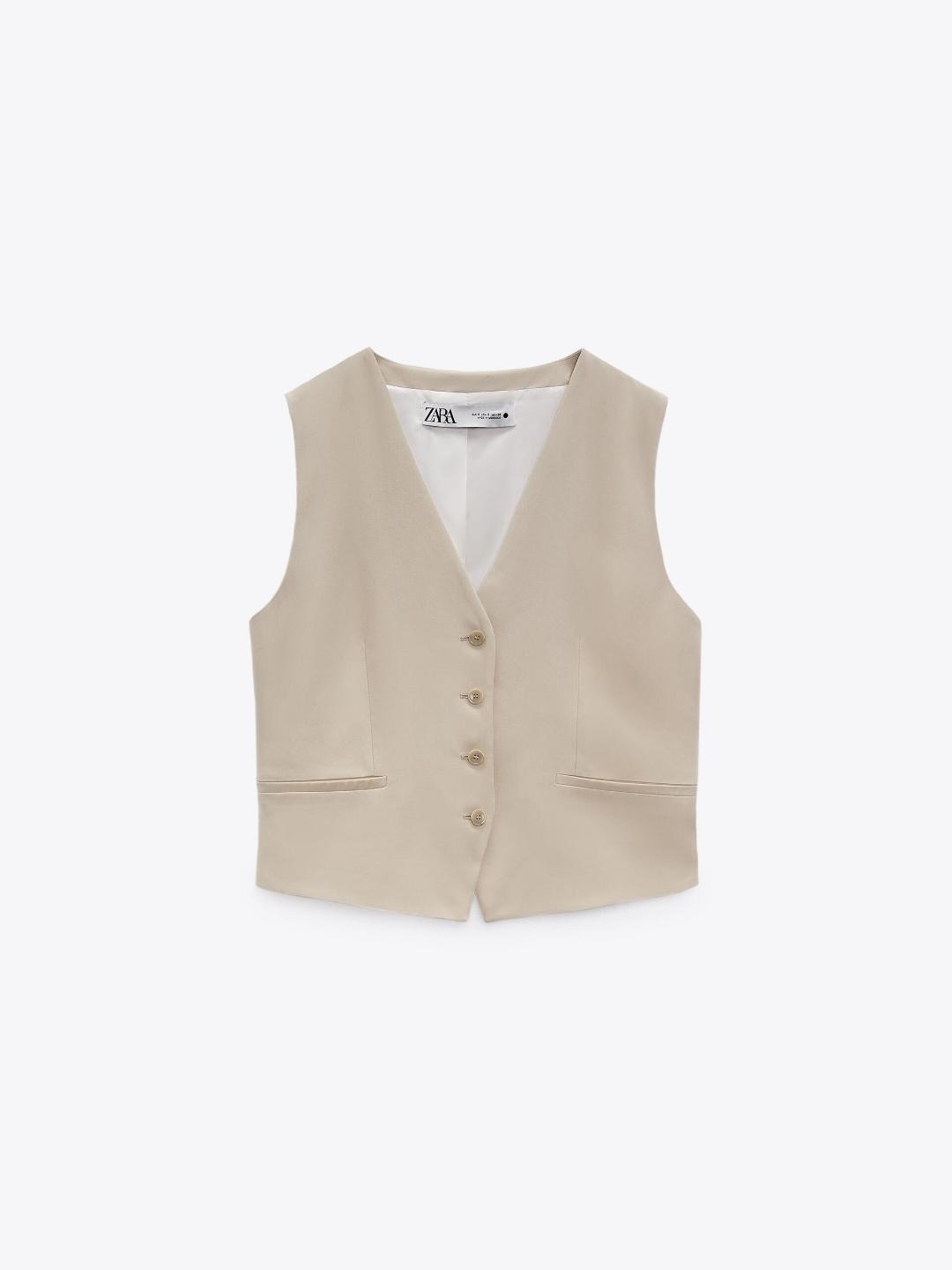 

ZARA Women Brown Waistcoat