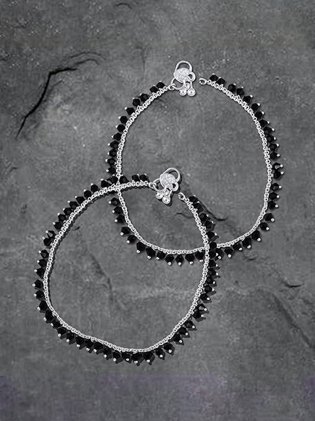 

Heer Collection Set Of 2 Silver-Plated Anklets