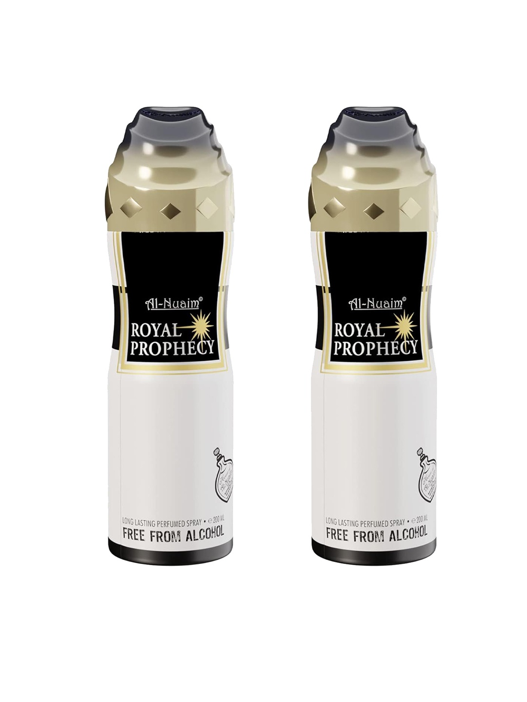 

Al-Nuaim Set Of 2 Royal Prophecy Deodorant - 200 ml Each, White