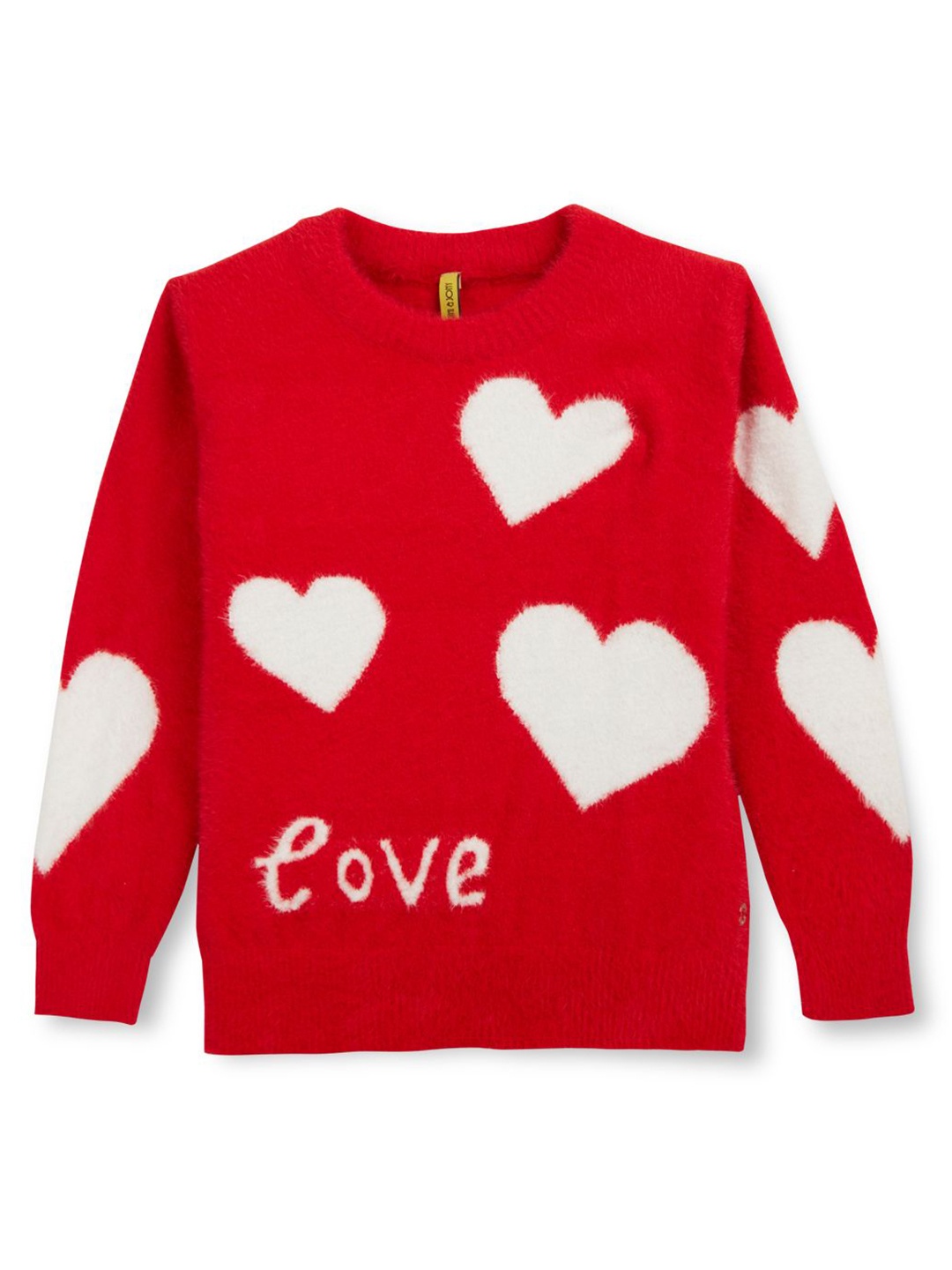 

Gini and Jony Girls Printed Pullover Sweaters, Red