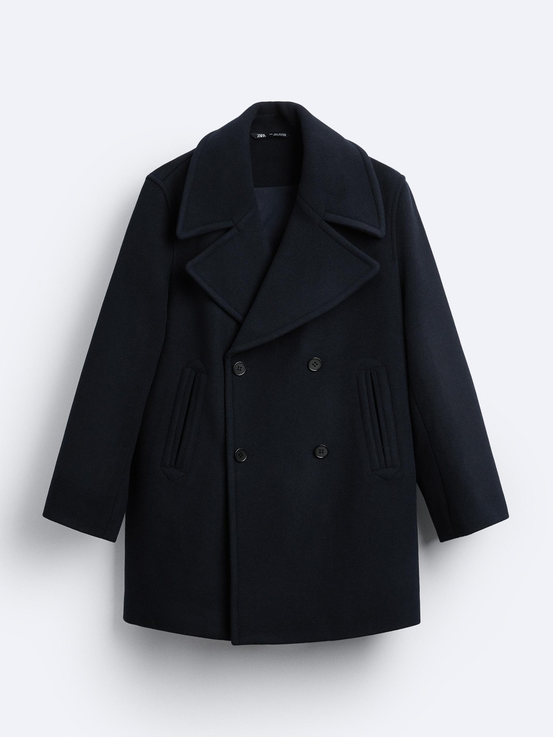 

ZARA Men Navy Blue Coats