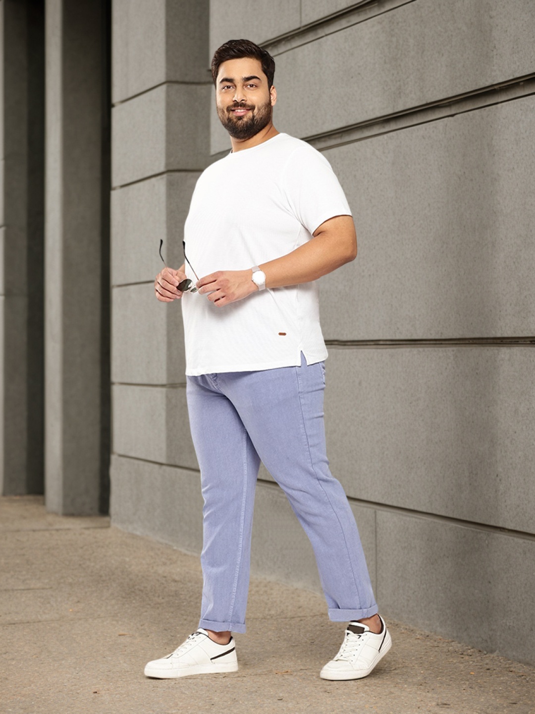 

Sztori Men Plus Size Slim Fit Stretchable Coloured Jeans, Purple