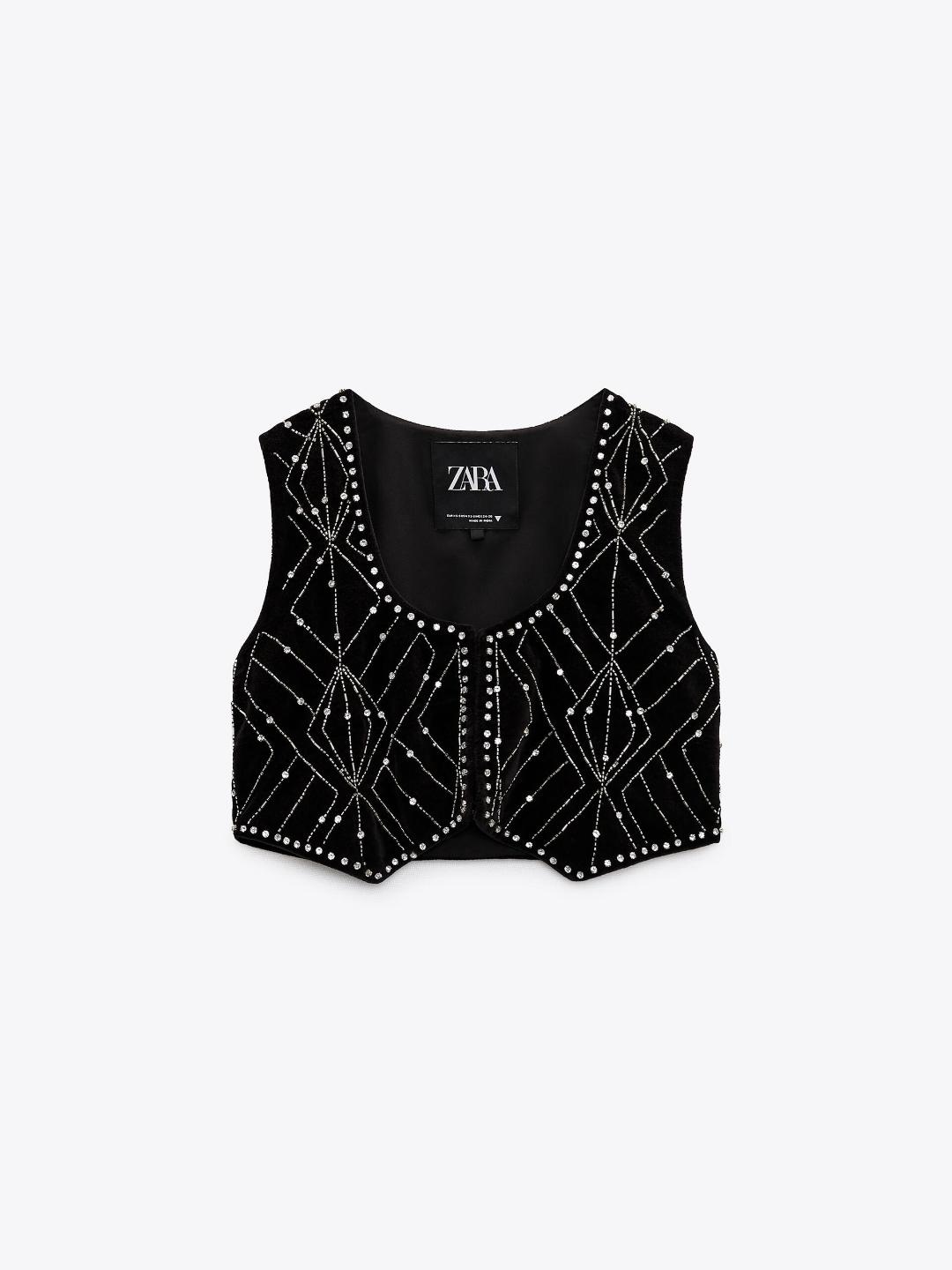 

ZARA Women Black Waistcoat