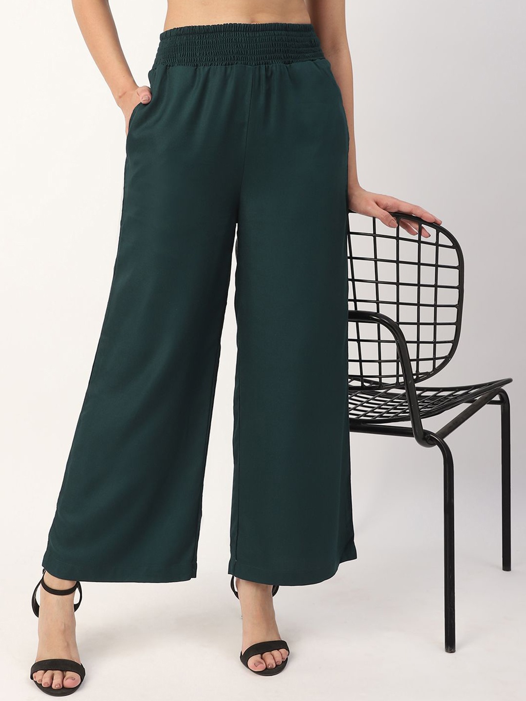 

Mystere Paris Women Wide-Leg Fit Palazzos, Green