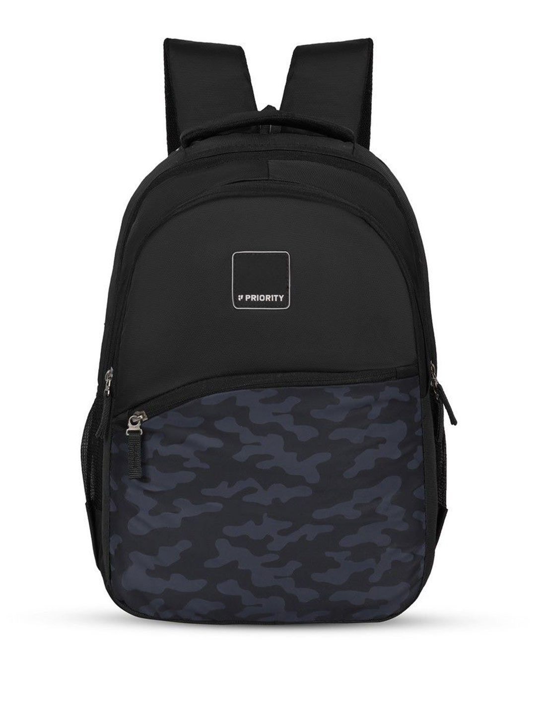 

Priority Unisex Camouflage Backpack with Compression Straps, Black