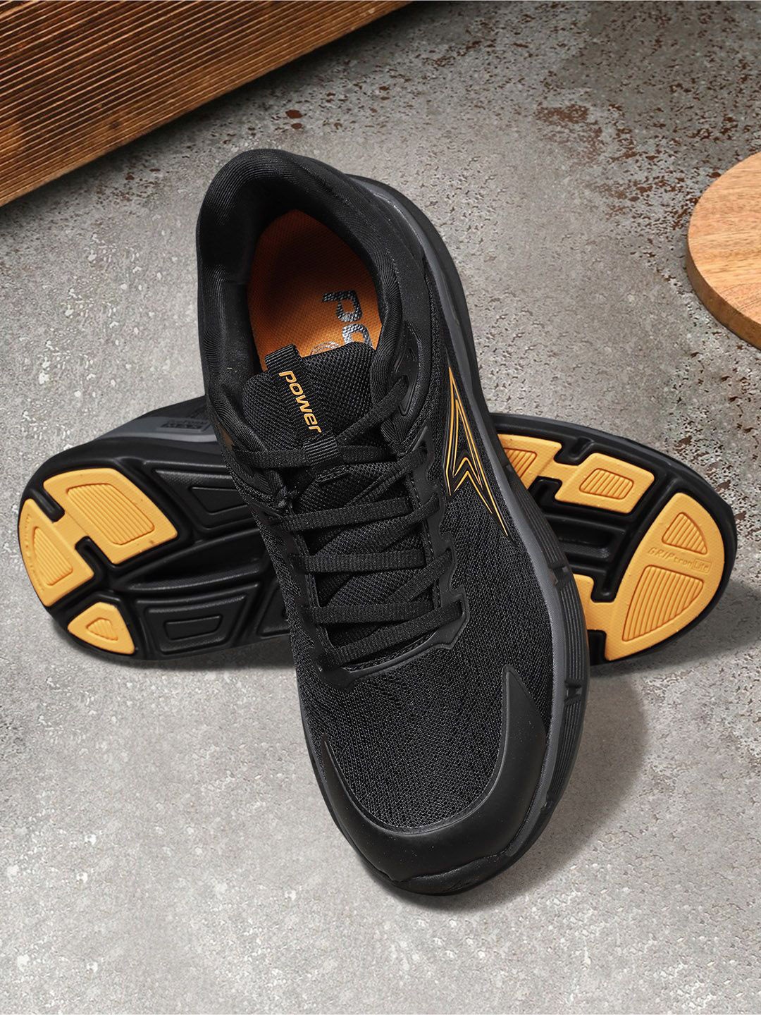 

Power Men Round Toe Lace-Ups Oxfords, Black