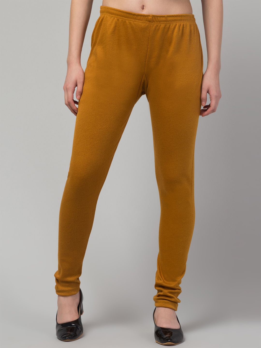 

Trend Level Women Mid-Rise Churidar-Length Leggings, Mustard