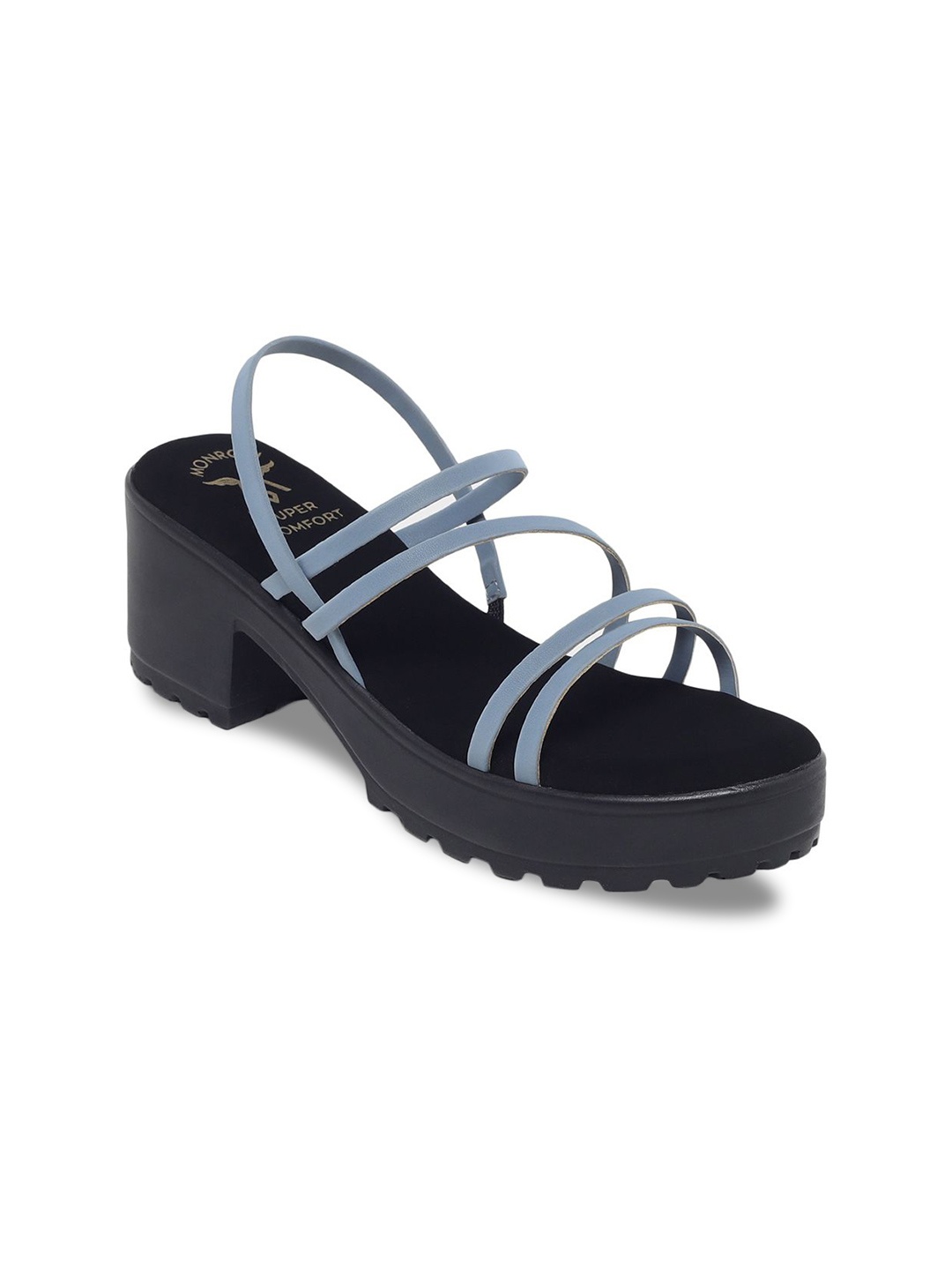 

Monrow PU Platform Heel Sandals, Blue
