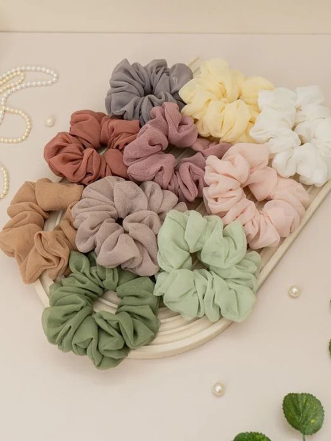 

Cutesy & Minis Set Of 10 Ponytail Holders, White