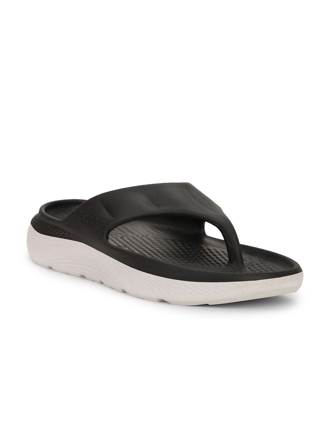 

Floatz Men Self Design Slip-On Thong Flip-Flops, Black