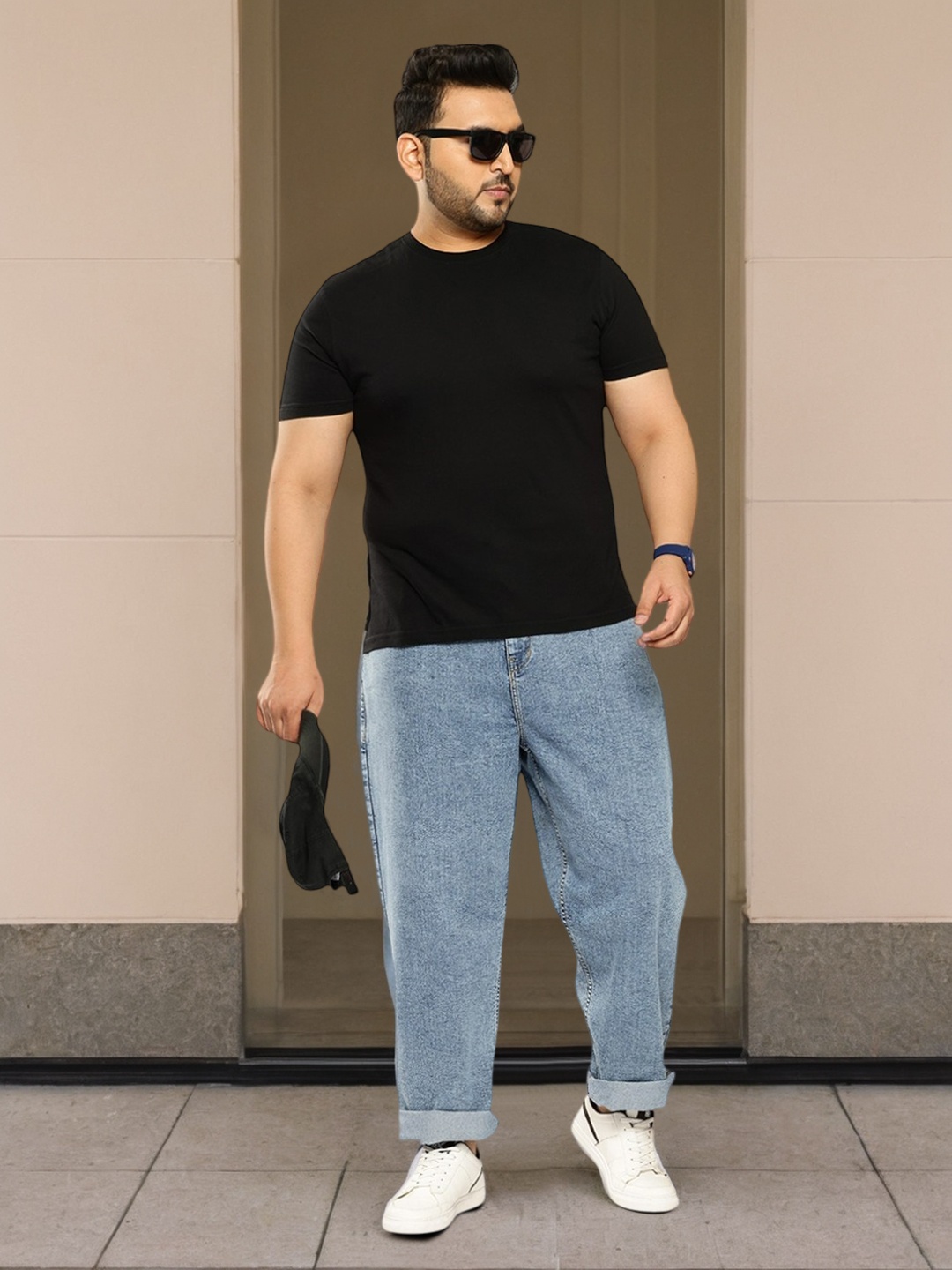 

Sztori Men Plus Size Straight Fit Stretchable Jeans, Blue