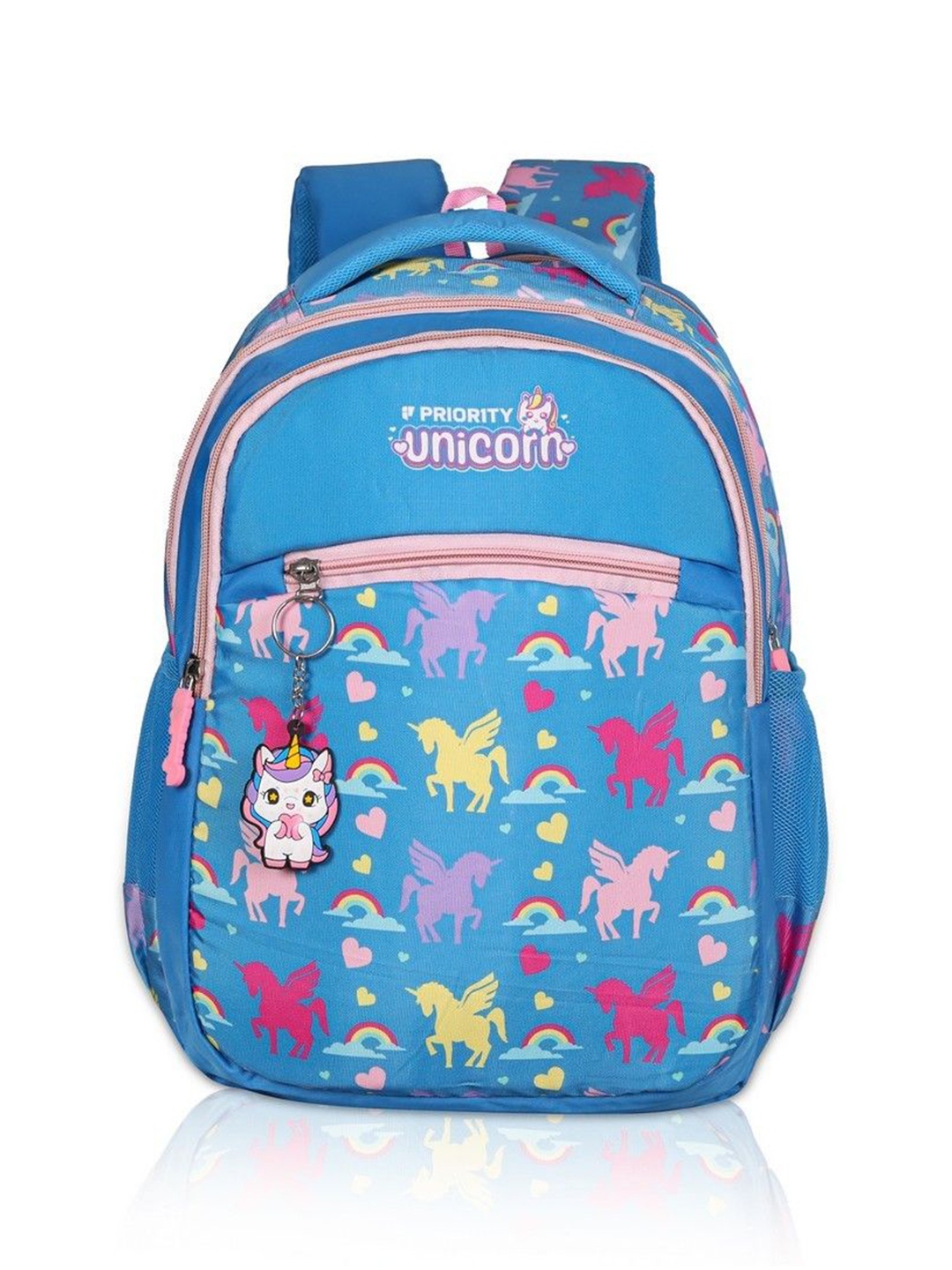 

Priority Kids Graphic Printed Yoke-Style Compression Straps School Backpack, Blue