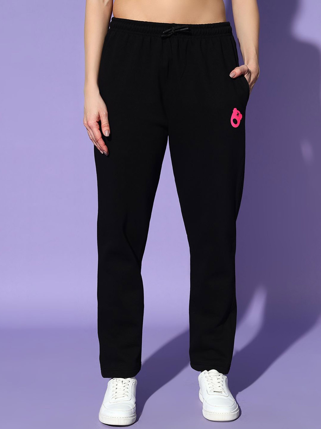 

GRIFFEL Women Regular Fit Track Pants, Black