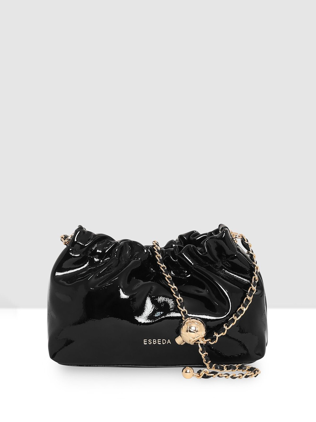 

ESBEDA Women Solid Bowling Sling Bag, Black