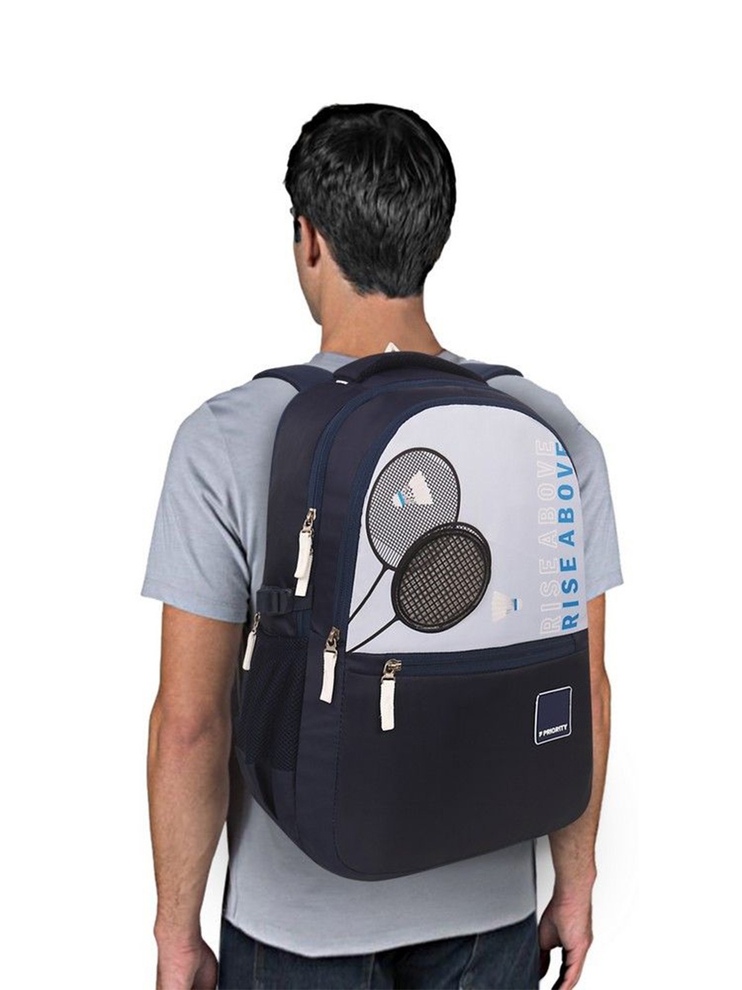 

Priority Unisex Priority 20 Inch Printed College Backpack, Navy blue
