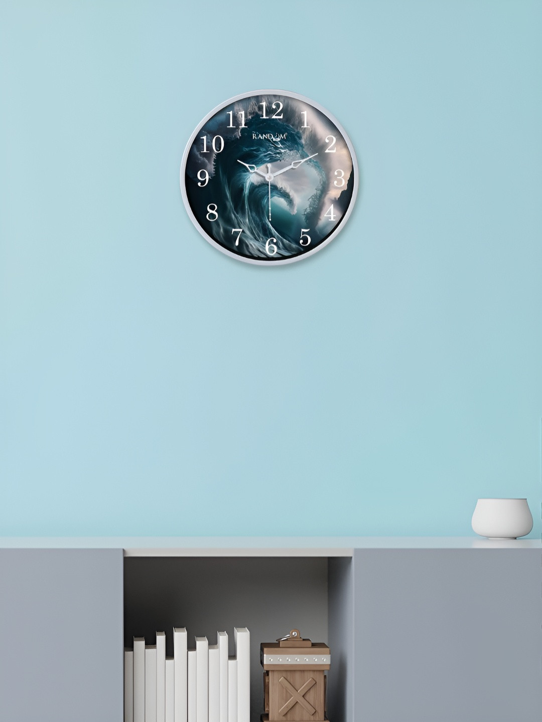 

Aura Grey & Black Printed Contemporary Wall Clock