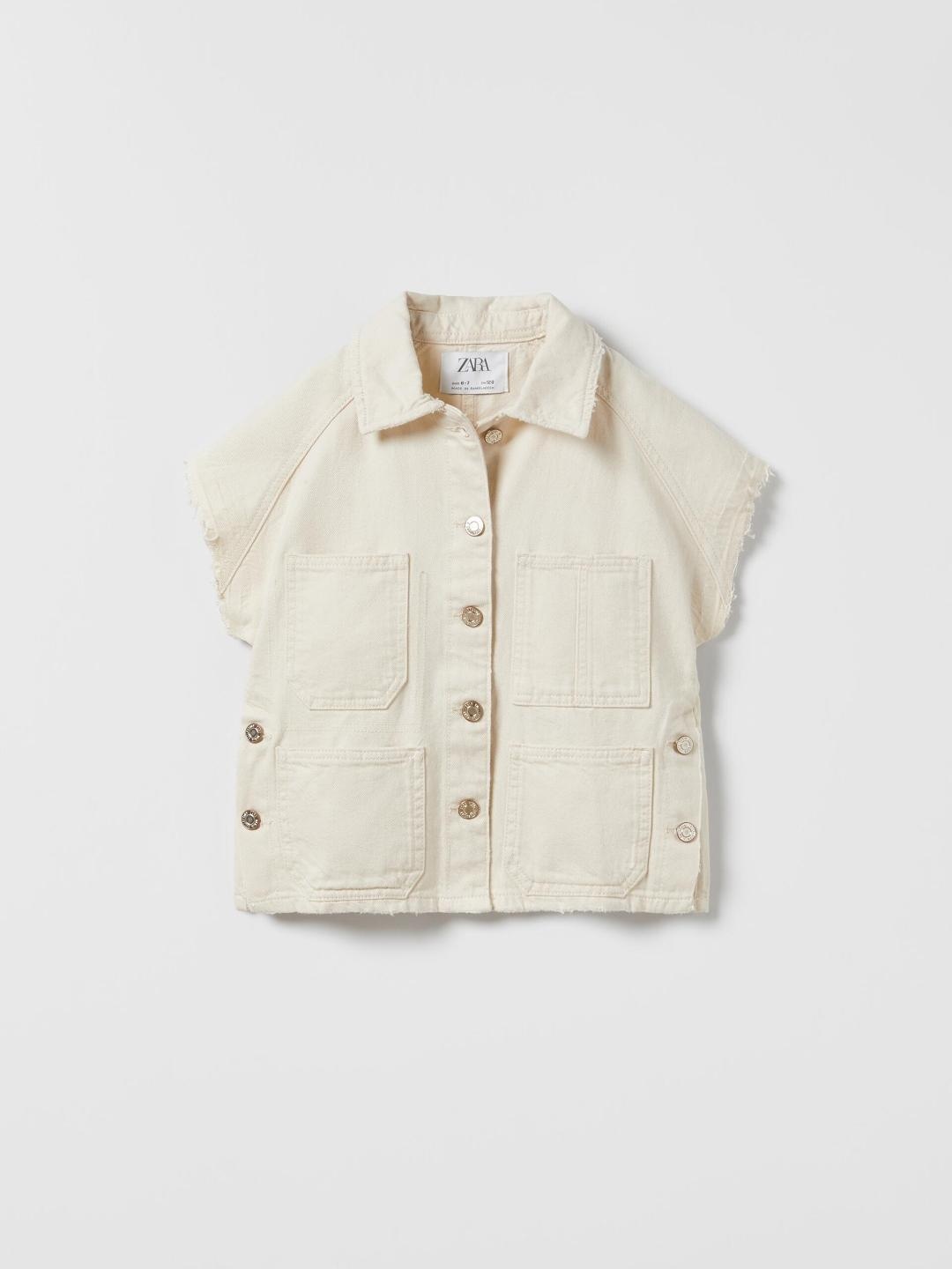 

ZARA Girls Beige Waistcoat