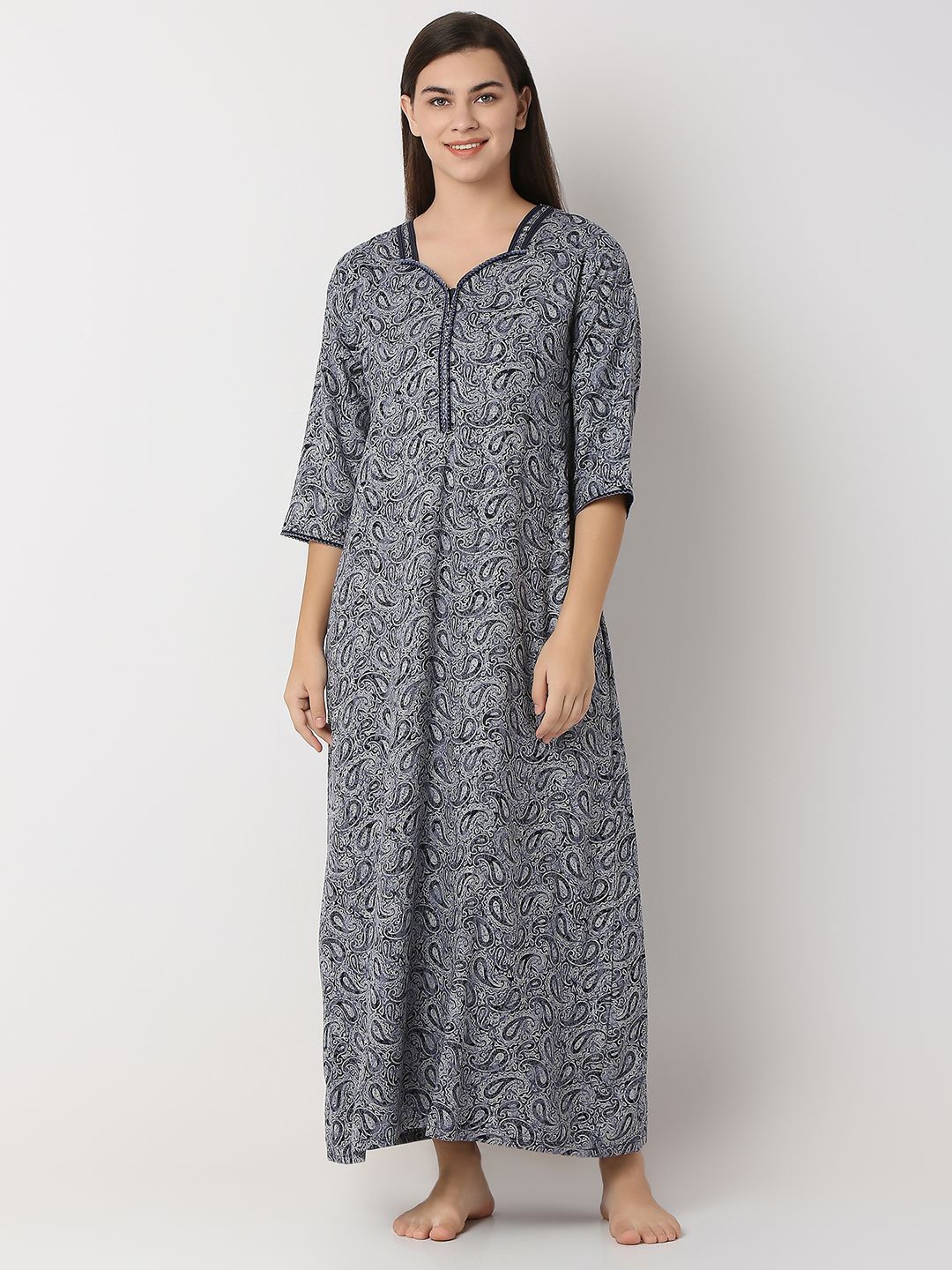 

Juliet Women Everyday Printed Maxi Nightdress, Blue
