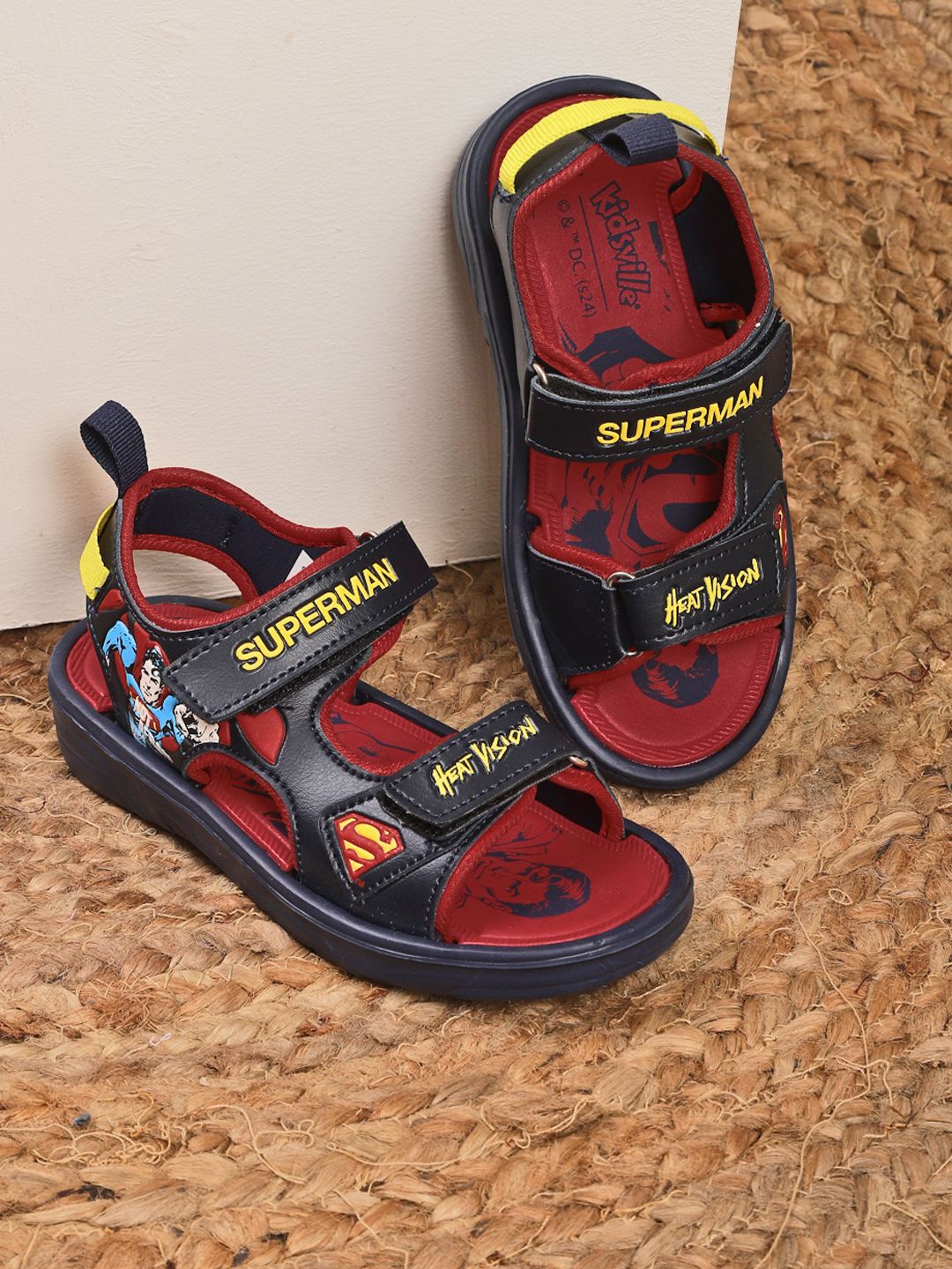 

Kids Ville Boys Superman Printed Sports Sandals, Red