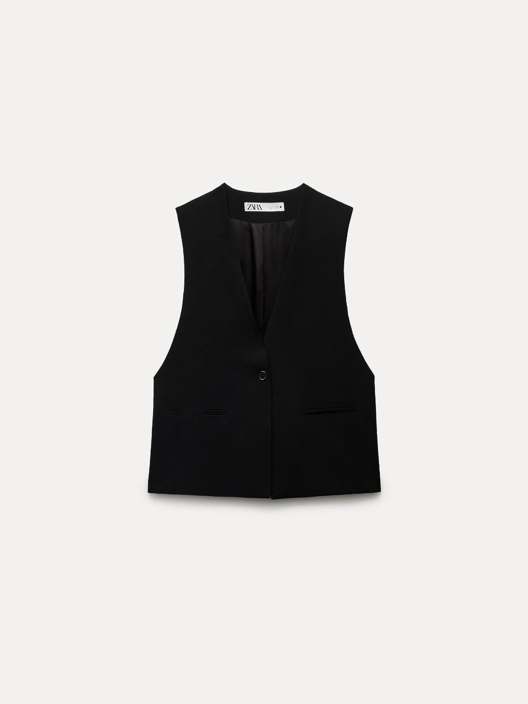 

ZARA Women Black Waistcoat