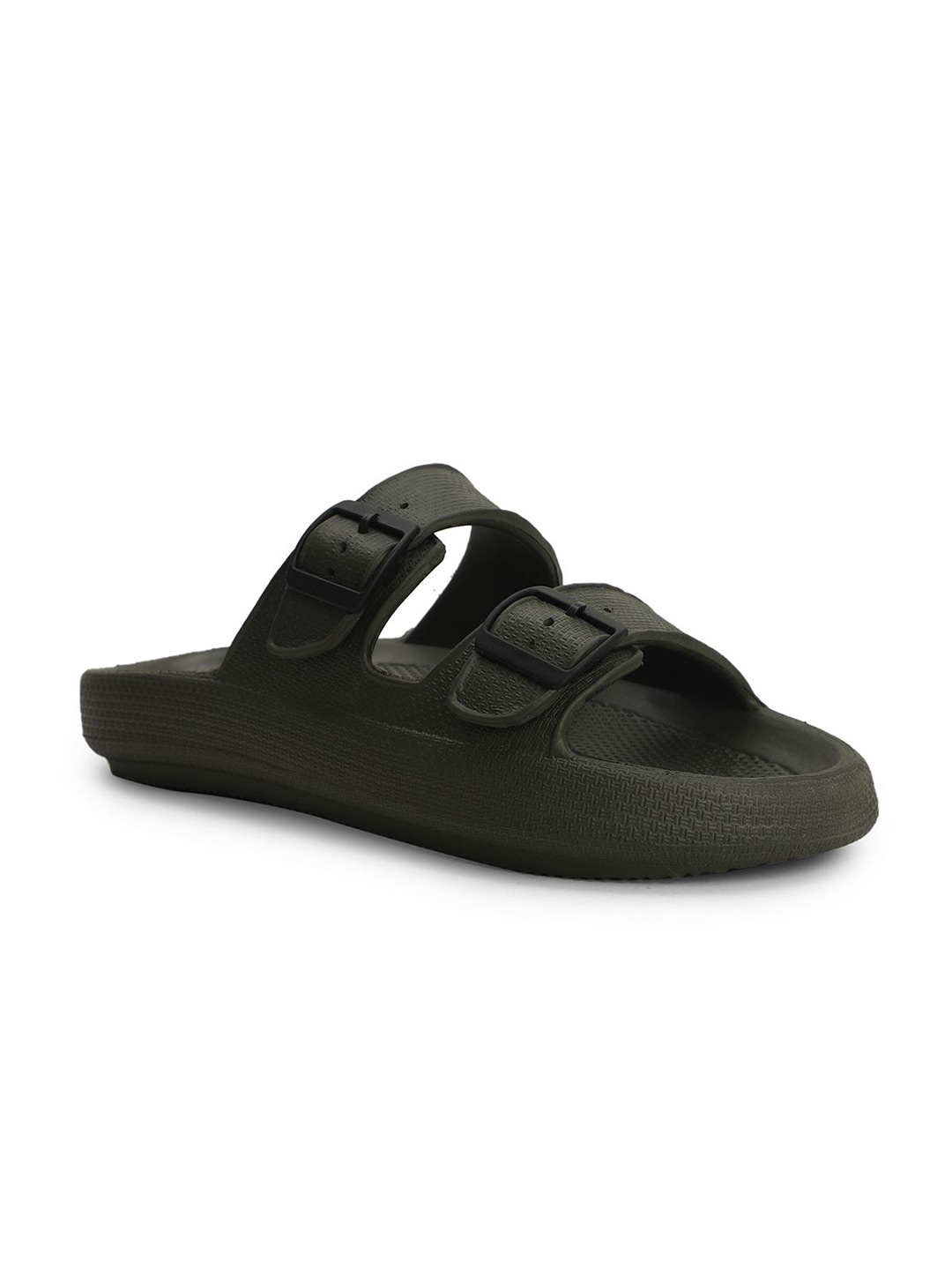 

Floatz Men Olive Open Toe Synthetic Casual Sliders Flip Flops