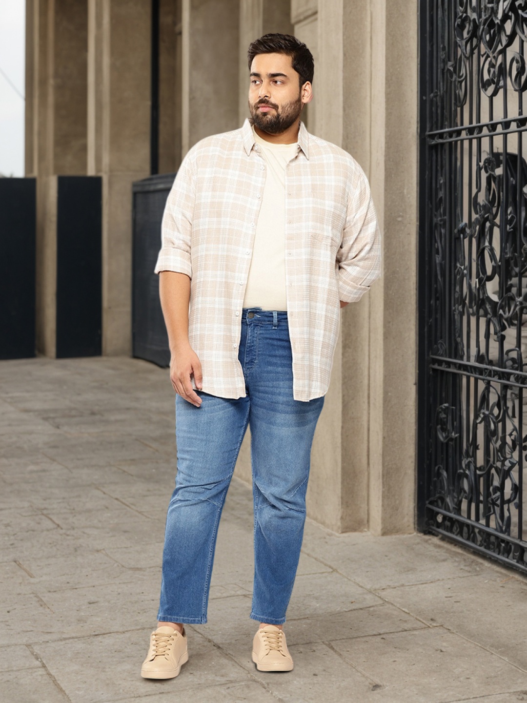 

Sztori Men Plus Size Slim Fit Stretchable Jeans, Blue