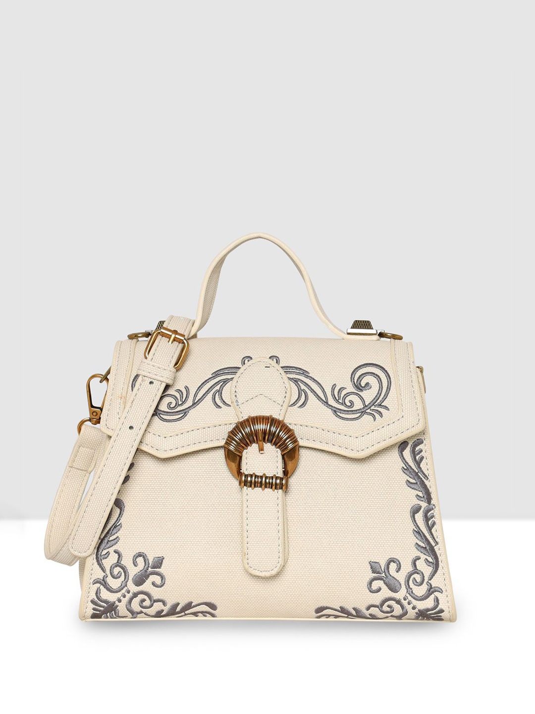 

ESBEDA PU Swagger Sling Bag, Cream