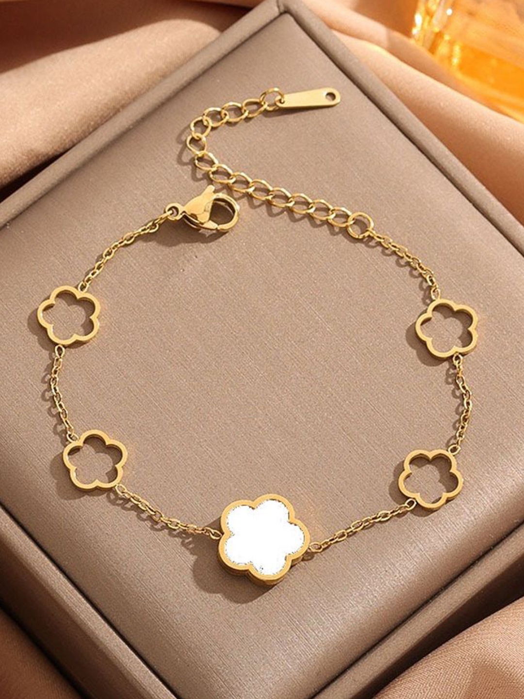 

MYKI Gold-Plated Stainless Steel Opal Wraparound Bracelet