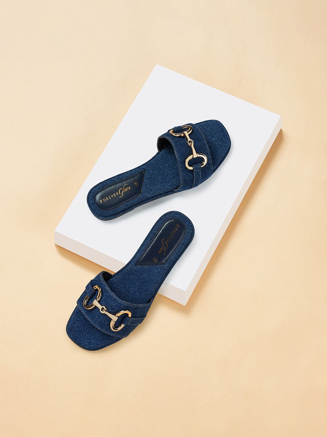 

Forever Glam by Pantaloons Women Open Toe Flats with Buckles, Blue