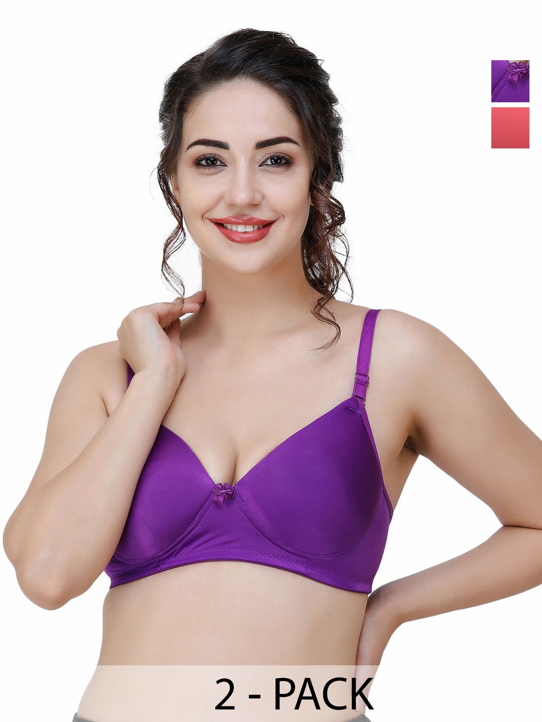 

College Girl Bra Full Coverage Lightly Padded, Red