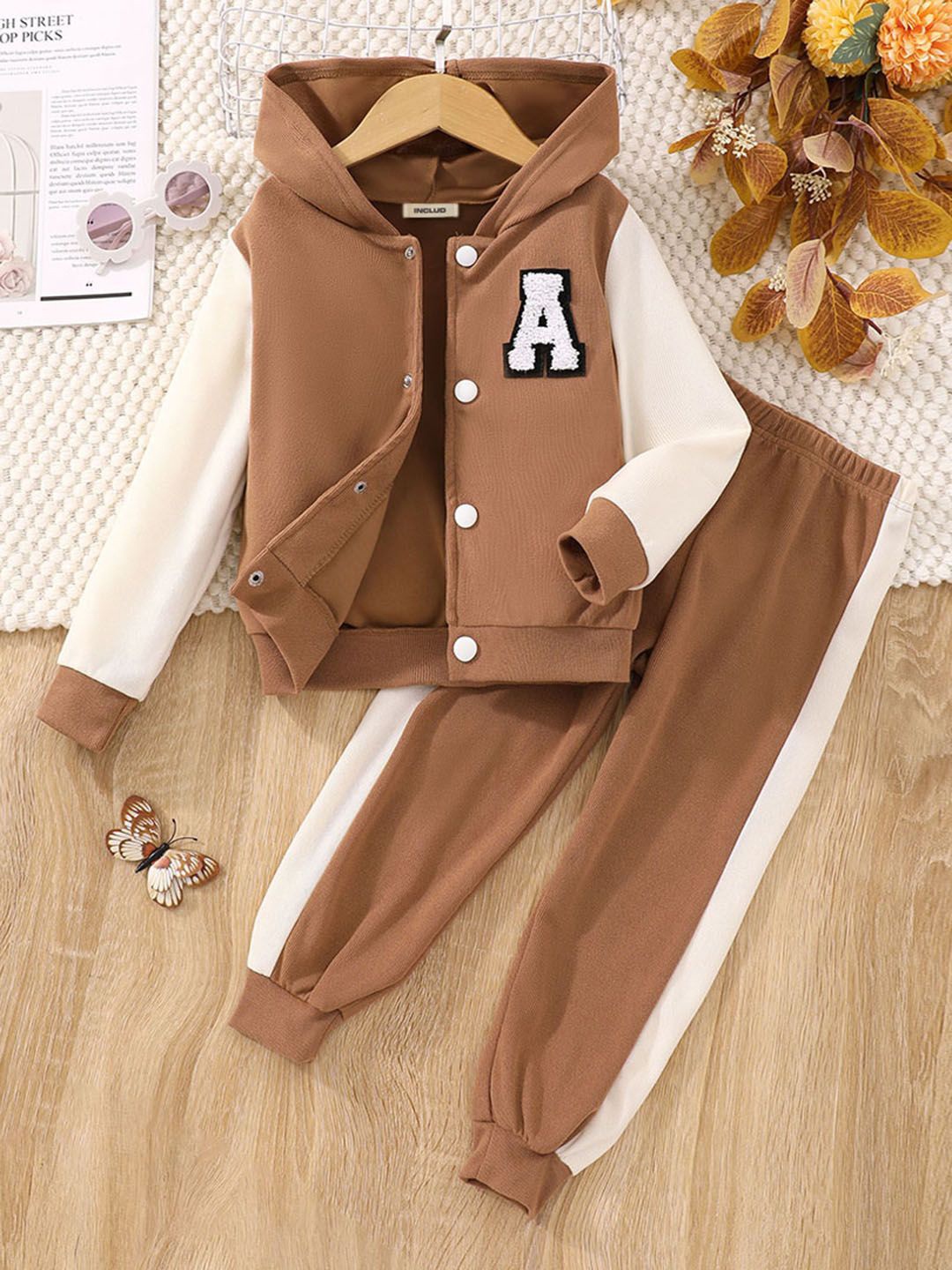 

INCLUD Boys Sweatshirt With Trousers, Brown