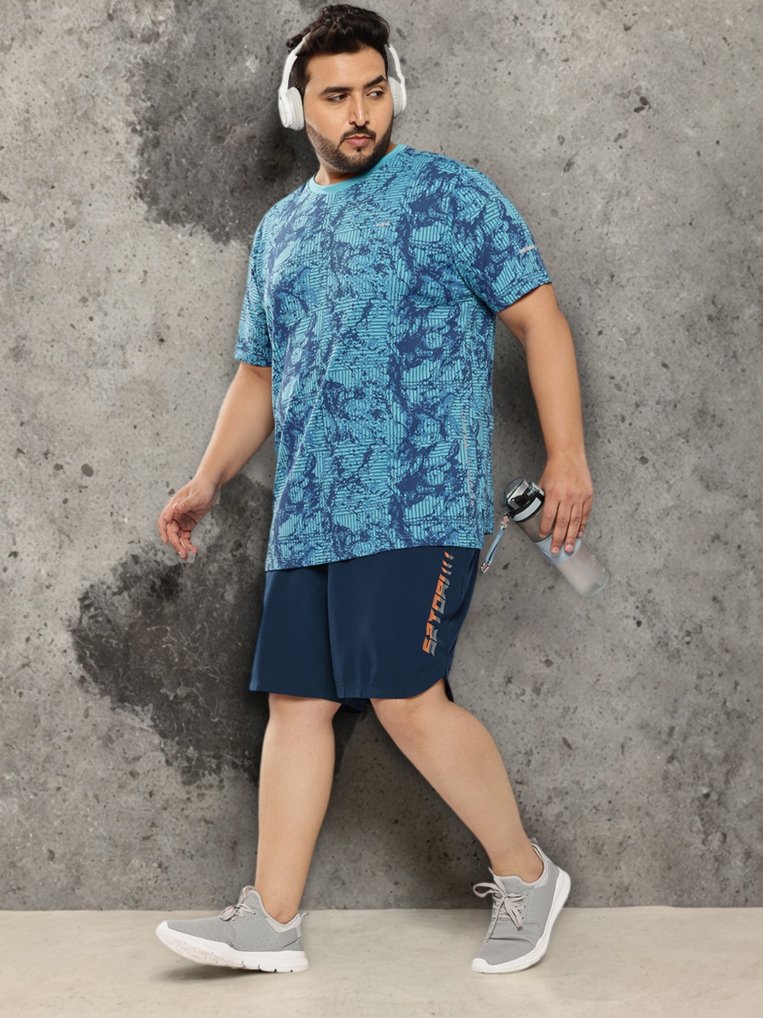 

Sztori Plus Size Men Training Shorts, Navy blue