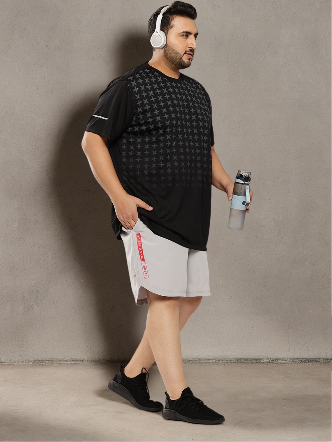 

Sztori Plus Size Men Training Shorts, Grey
