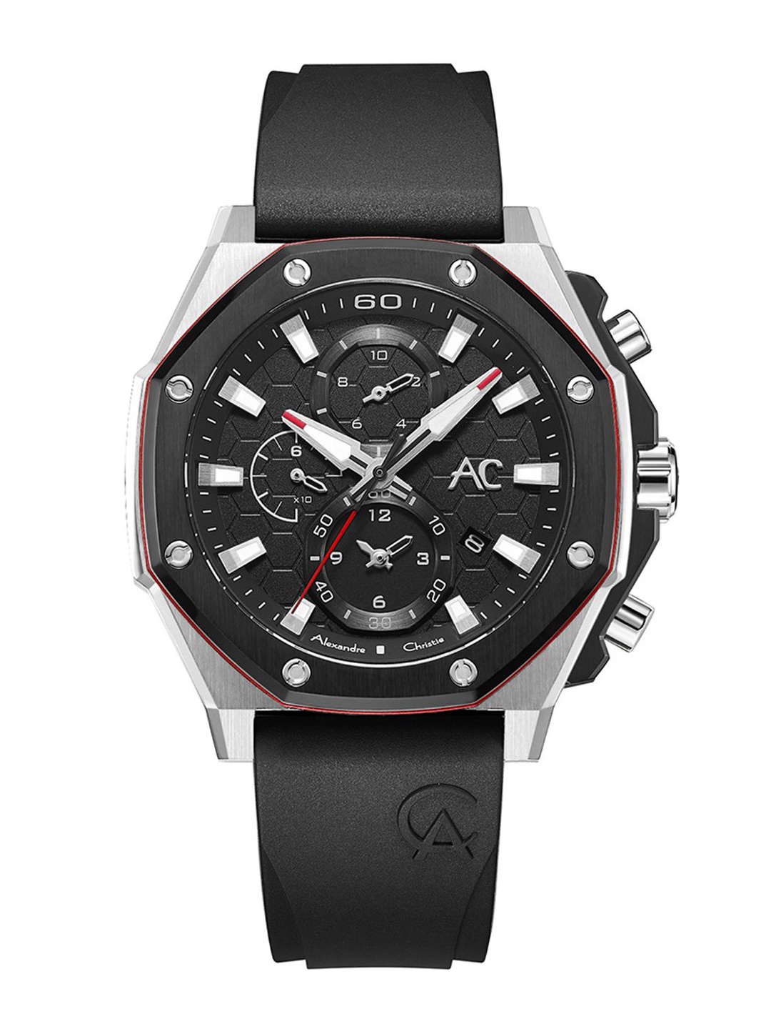 

Alexandre Christie Men Stainless Steel Dial Analogue Watch, Black
