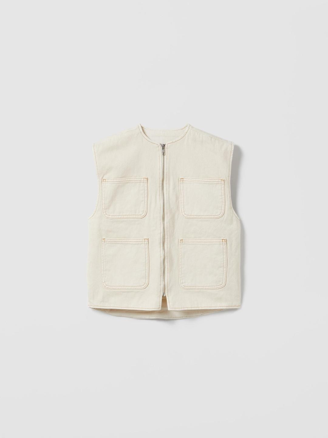 

ZARA Boys Beige Waistcoat