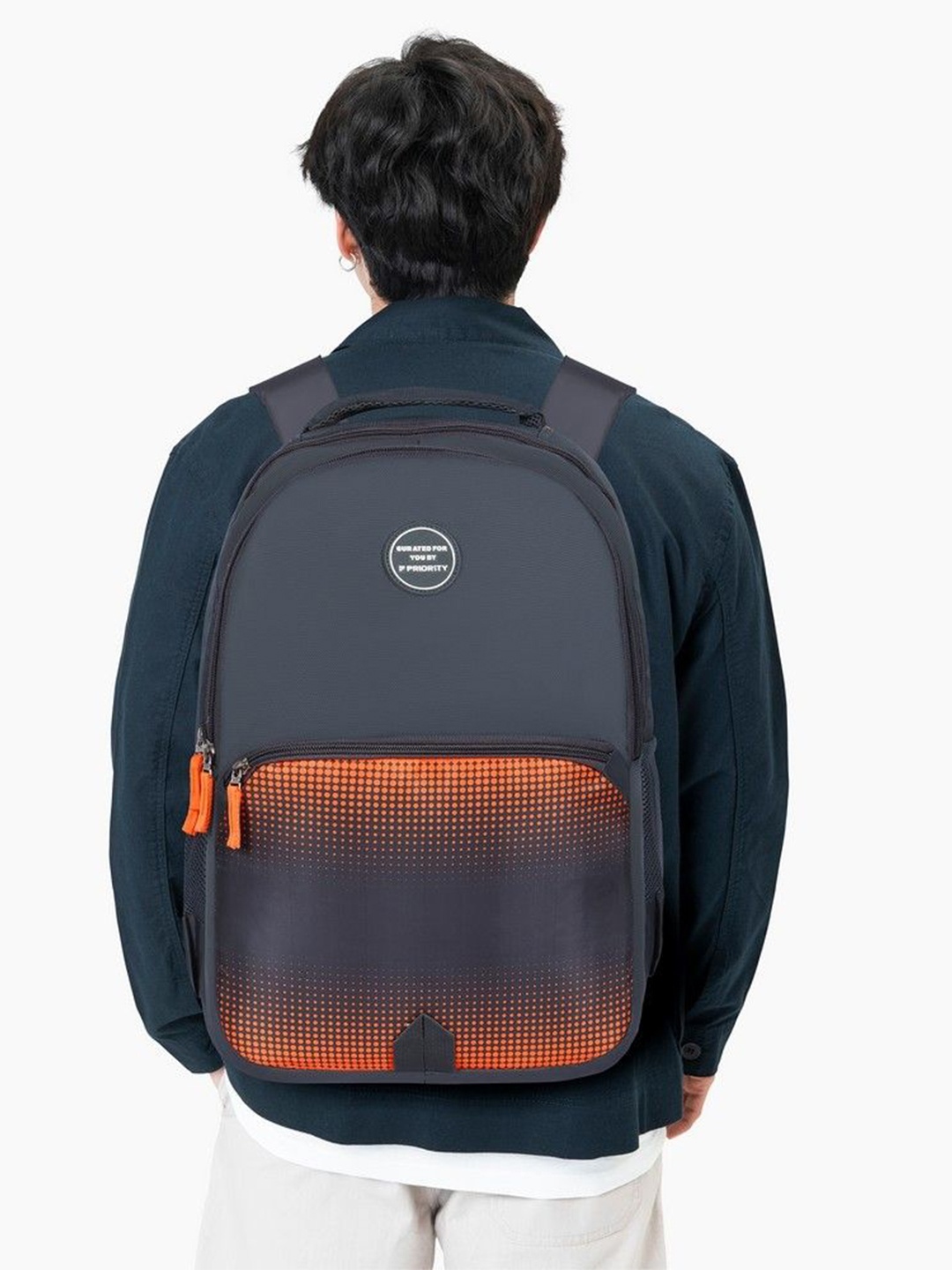 

Priority Unisex PU Graphic Backpack, Grey