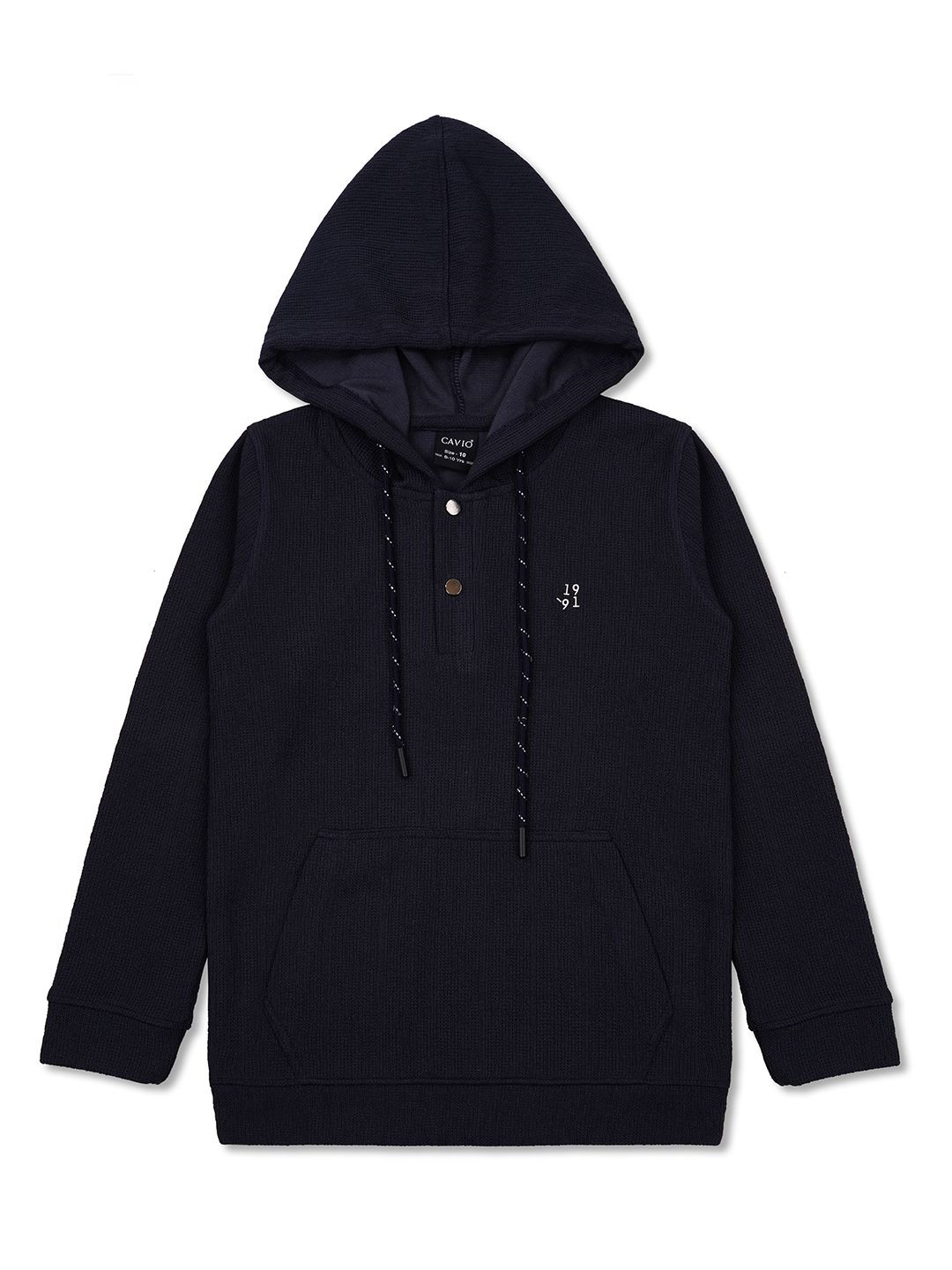

CAVIO Boys Cotton Hooded Long Sleeves Sweatshirt, Navy blue