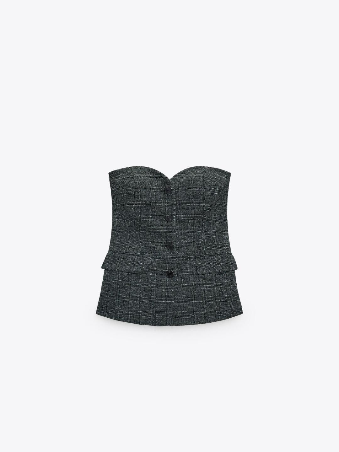 

ZARA Women Navy Blue Waistcoat