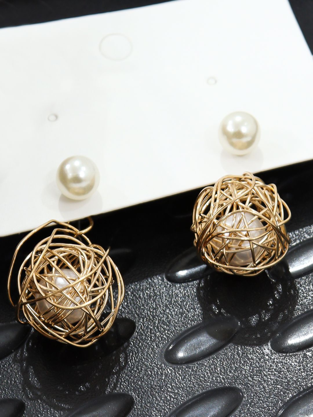 

KRENOZ Stainless Steel Gold Plated Classic Drop Earrings
