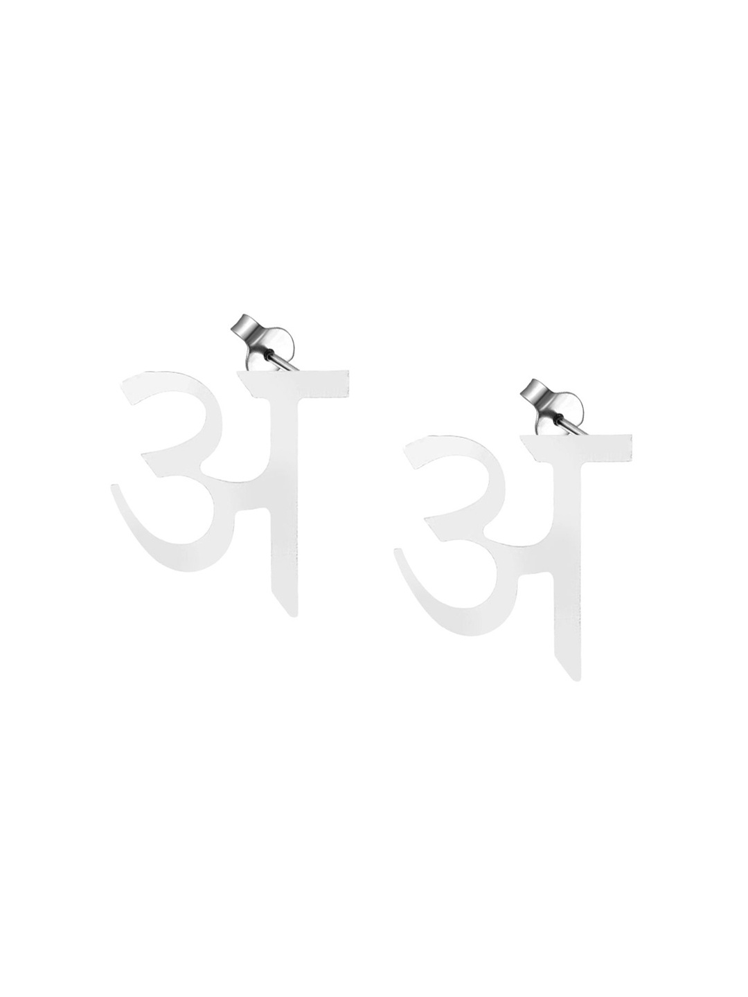 

Sangria 925 Sterling Silver A Akshar Drop Earrings, White