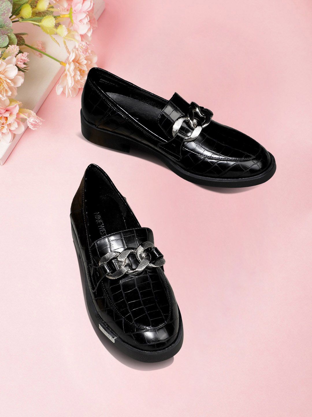 

Nine West Women PU Loafers, Black